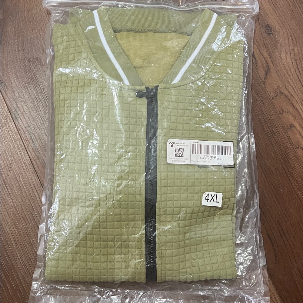 NWT Olive Green Quilted front zip Casual Lightweight Varsity Coat Bomber Jacket - Picture 6 of 7